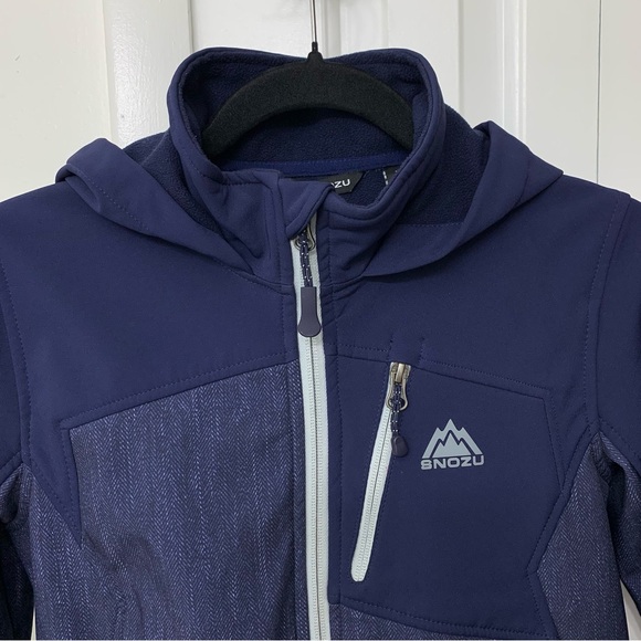 Snozu Kids' Full-Zip Softshell Hooded Jacket Outdoor Water-resistant Coat size M - Picture 7 of 13